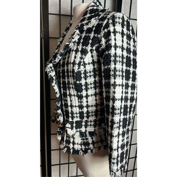 Ashro Black/White Houndstooth Button Up Jacket - Picture 4 of 7